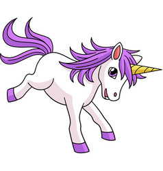 Unicorn In Candy Land Cartoon Colored Clipart