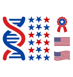 Flat Dna Spiral Decode Icon In American