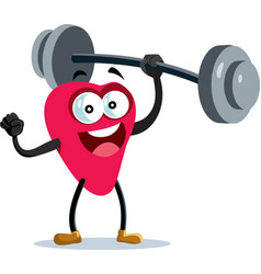 Strong Heart Lifting Weights Feeling Powerful