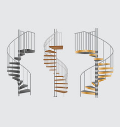 Realistic Spiral Staircase Isolated