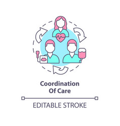 Coordination Of Care Concept Icon