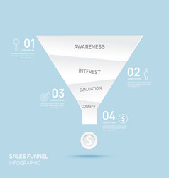 Infographic Sales Funnel Paper Diagram Template