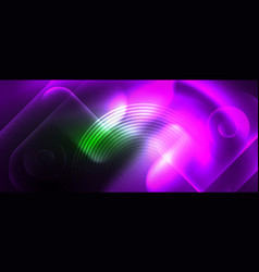 Vivid Purple And Green Swirl With Visual Effect