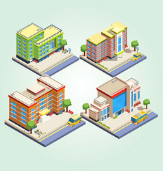 Isometric Building Street City