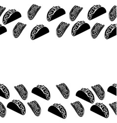 Taco Silhouette Horizontal Border Traditional