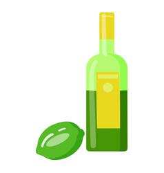 Tequila Bottle Icon Cartoon Mexican Drink