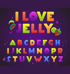 Jelly Candy Alphabet Or Children Font Flat