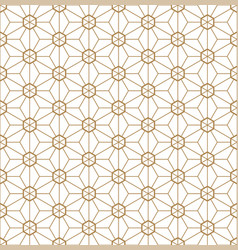 Seamless Japanese Pattern Kumiko Style In Golden