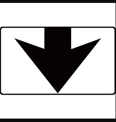 Traffic Lane Sign For Cars Down Arrow Road Sign