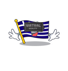 Virtual Reality Flag Greece Character Shaped