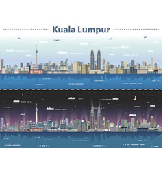 Kuala Lumpur Skyline At Day And Night