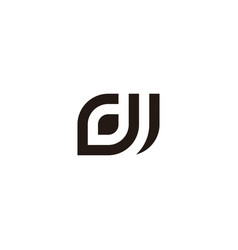 Letter D W J Leaf Geometric Symbol Simple Logo