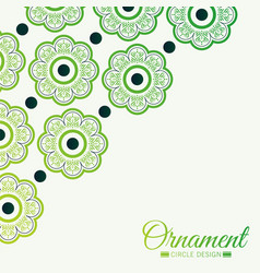 Green Circle Border Pattern Background