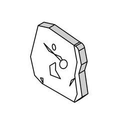 Image On Stone Isometric Icon