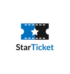 Modern Star Ticket Logo Design