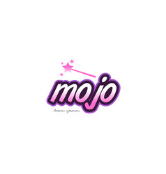 Mojo Word Text Logo Icon Design Concept Idea