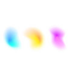 Three Colorful Gradient Blurs Decorations