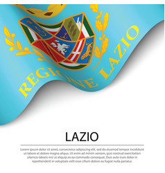 Waving Flag Of Lazio Is A Region Of Italy