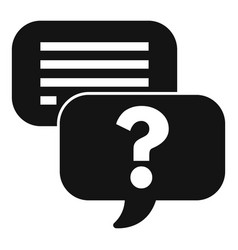 Black Question Mark Speech Bubble Answering A