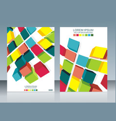 Brochure Template Design With Cubes Elements Eps