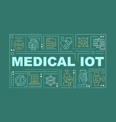 Medical Internet Of Things Word Concepts Dark