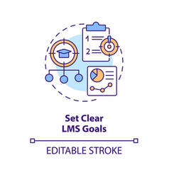 Set Clear Lms Goals Concept Icon