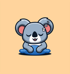 Koala Sleepy Cute Creative Kawaii Cartoon Mascot