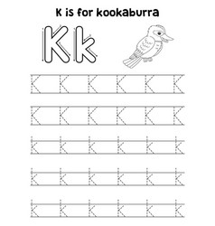 Kookaburra Animal Tracing Letter Abc Coloring K