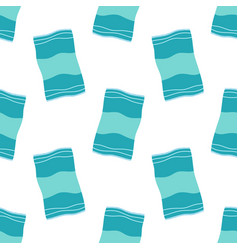 Cartoon Seamless Pattern With Colored Beach Towel