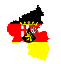 Coat Arms Rhineland-palatinate Over Map