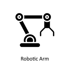 Robotic Arm Solid Icons Simple Stock Illus