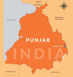 State Of Punjab India With Capital City