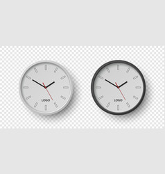 3d Realistic Round Wall Office Clock Set