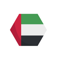 Hexagonal United Arab Emirates Flag Icon