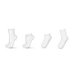 White Blank Socks Of Different Height 3d Mockup