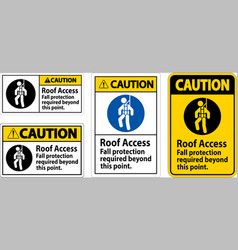 Caution Sign Roof Access - Fall Protection