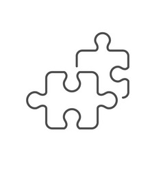 Puzzle Pieces Line Outline Icon