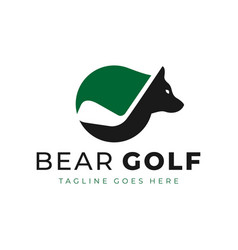 Bear Golf Negative Space Logo