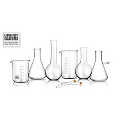 Collection Of Empty Chemical Glassware