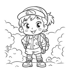 Coloring Page Outline Of A Pirate Boy Cartoon