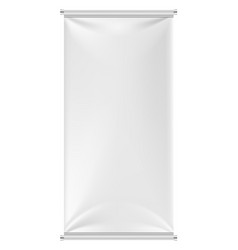 Realistic Canvas Banner Vertical Promo Blank