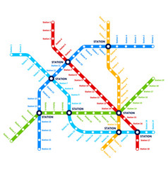 Underground Metro Subway And Railway City Map