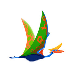 Cartoon Quetzalcoatlus Dinosaur Cute Character