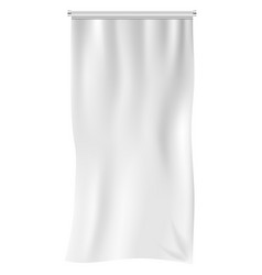 Hanging Banner Vertical White Folded Textile