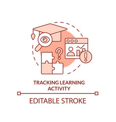 Tracking Learning Activity Terracotta Concept Icon