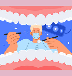 Dentist Treats Teeth Concept