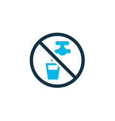 Non Potable Water Icon Colored Symbol Premium