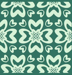 Emerald Green Ornate Seamless Pattern For Textile