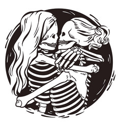 Skeleton Couple Grunge High Quality