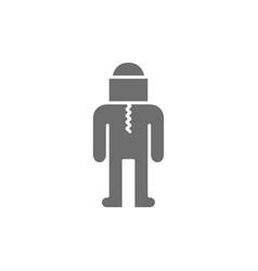 Beekeeper Protective Suit Grey Icon Isolated